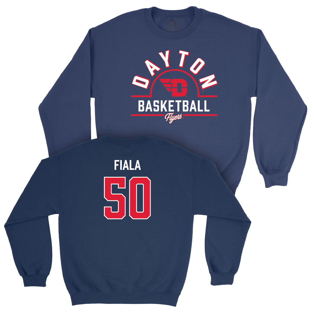 Dayton Women's Basketball Navy Arch Crew - Eve Fiala Youth Small