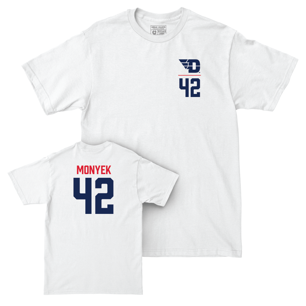 Dayton Women's Basketball White Logo Comfort Colors Tee - Eleanor Monyek Youth Small