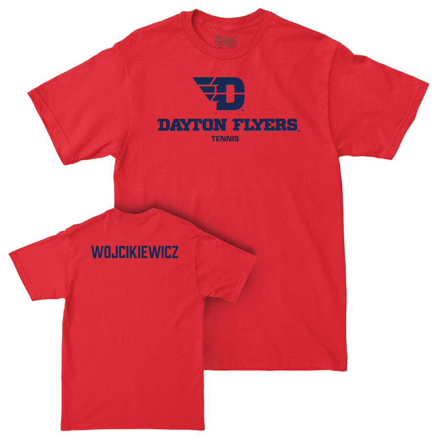 Dayton Women's Tennis Red Sideline Tee - Erica Wojcikiewicz Youth Small