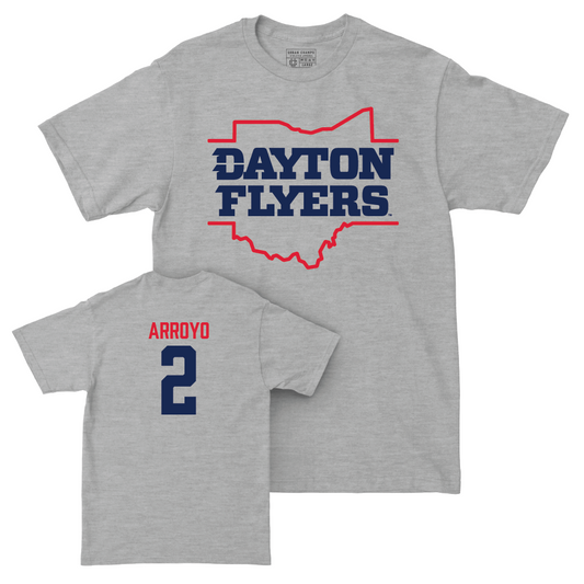 Dayton Women's Volleyball Sport Grey State Tee - Gabriella Arroyo Youth Small