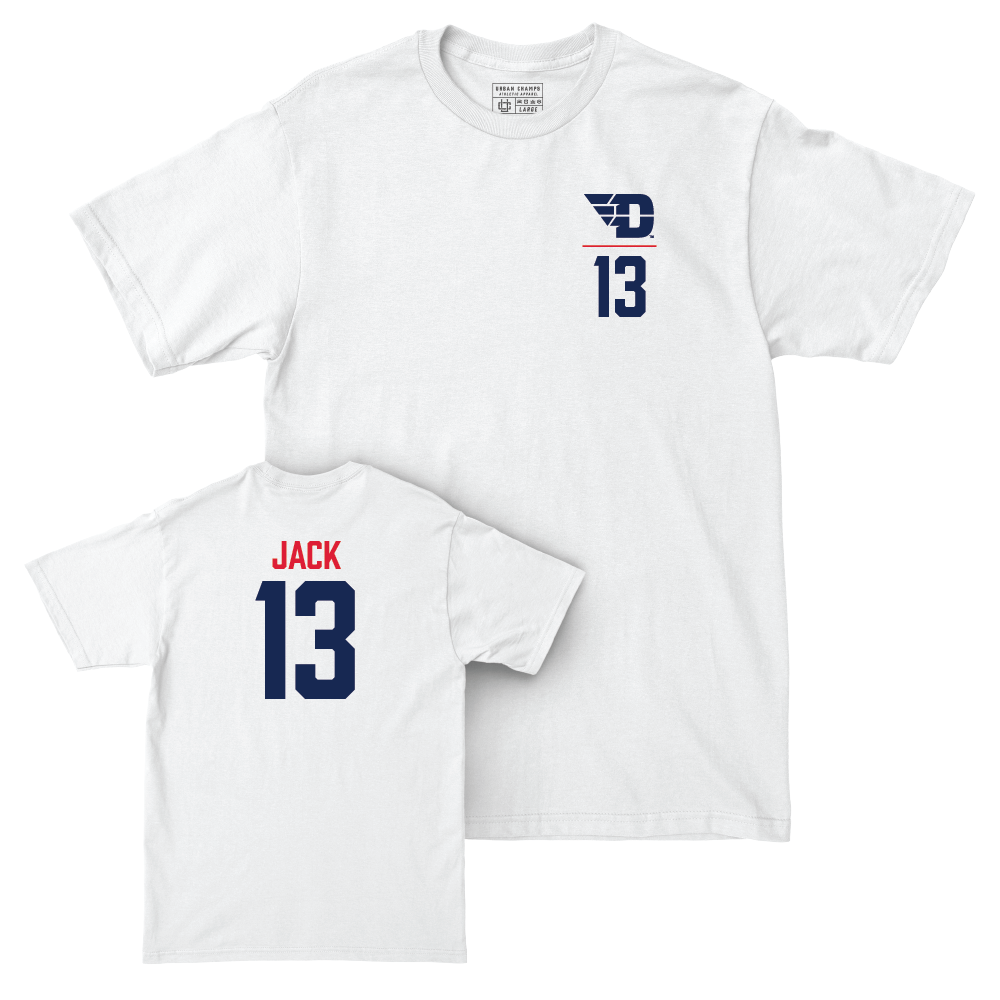 Dayton Men's Basketball White Logo Comfort Colors Tee - Isaac Jack Youth Small