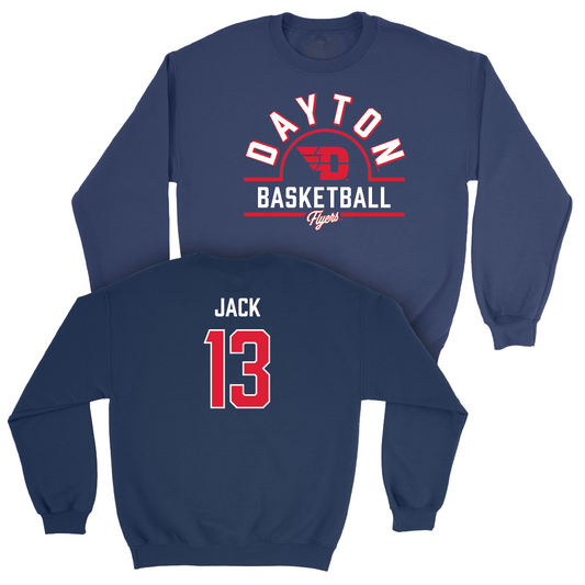 Dayton Men's Basketball Navy Arch Crew - Isaac Jack Youth Small