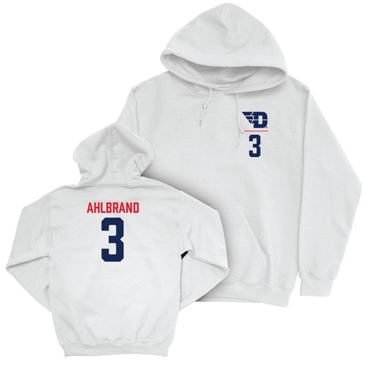 Dayton Football White Logo Hoodie - Jack Ahlbrand Youth Small