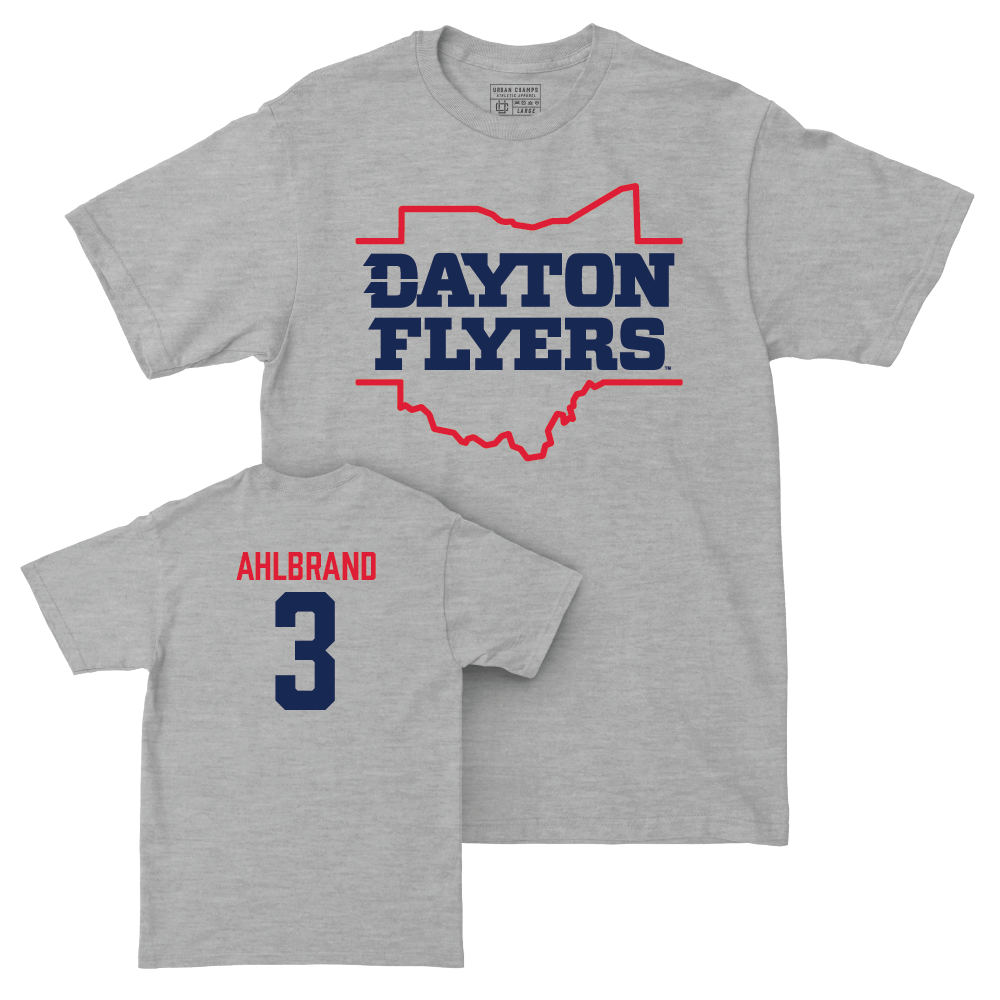 Dayton Football Sport Grey State Tee - Jack Ahlbrand Youth Small