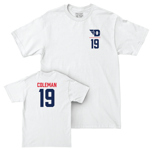 Dayton Football White Logo Comfort Colors Tee - Jake Coleman Youth Small