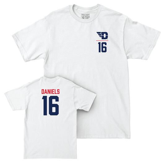 Dayton Football White Logo Comfort Colors Tee - Joey Daniels Youth Small