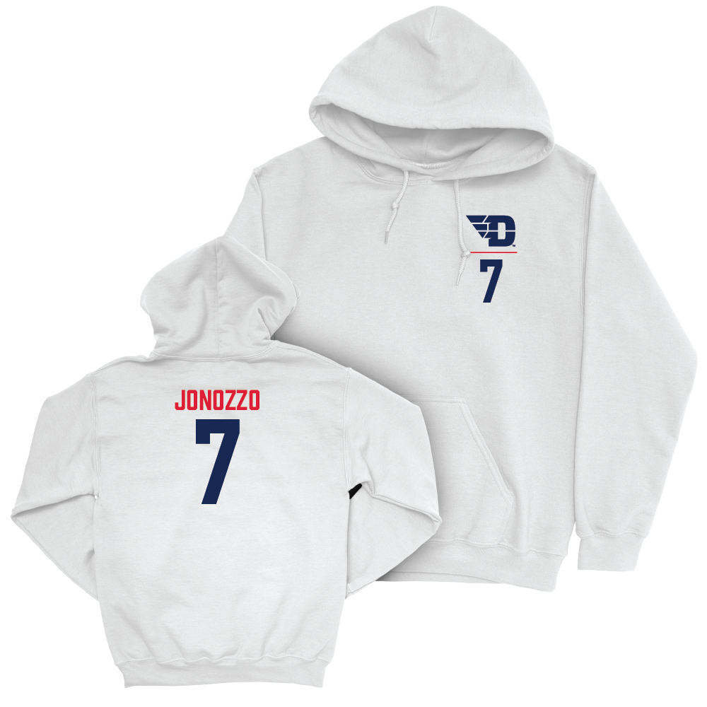 Dayton Football White Logo Hoodie - Jeremy Jonozzo Youth Small