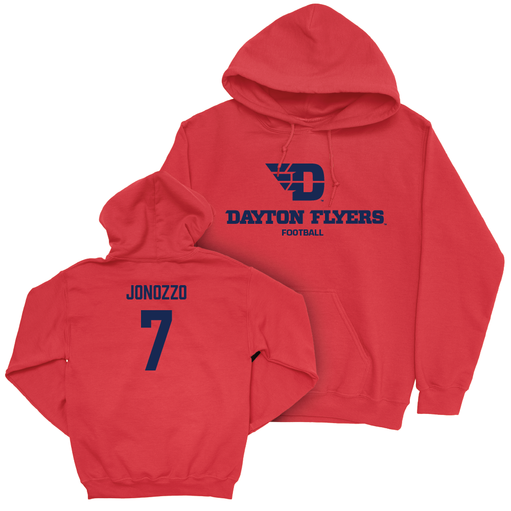 Dayton Football Red Sideline Hoodie - Jeremy Jonozzo Youth Small