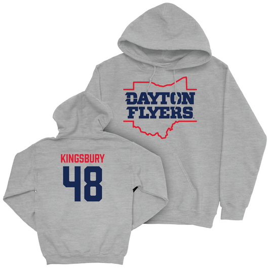 Dayton Football Sport Grey State Hoodie - Joseph Kingsbury Youth Small