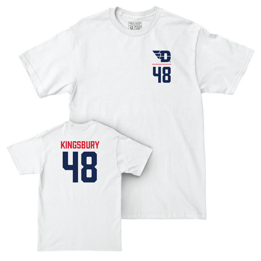 Dayton Football White Logo Comfort Colors Tee - Joseph Kingsbury Youth Small