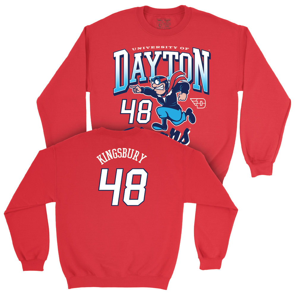 Dayton Football Red Rudy Crew - Joseph Kingsbury Youth Small