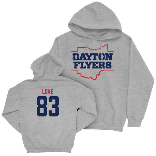 Dayton Football Sport Grey State Hoodie - Josiah Love Youth Small