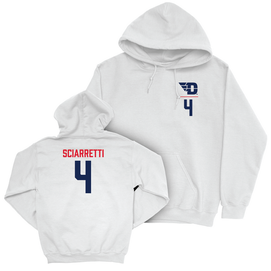 Dayton Football White Logo Hoodie - John Sciarretti Youth Small