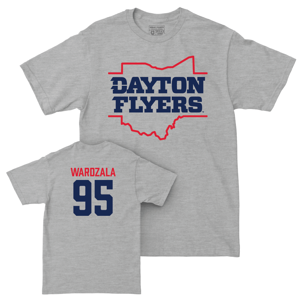 Dayton Football Sport Grey State Tee - Jack Wardzala Youth Small