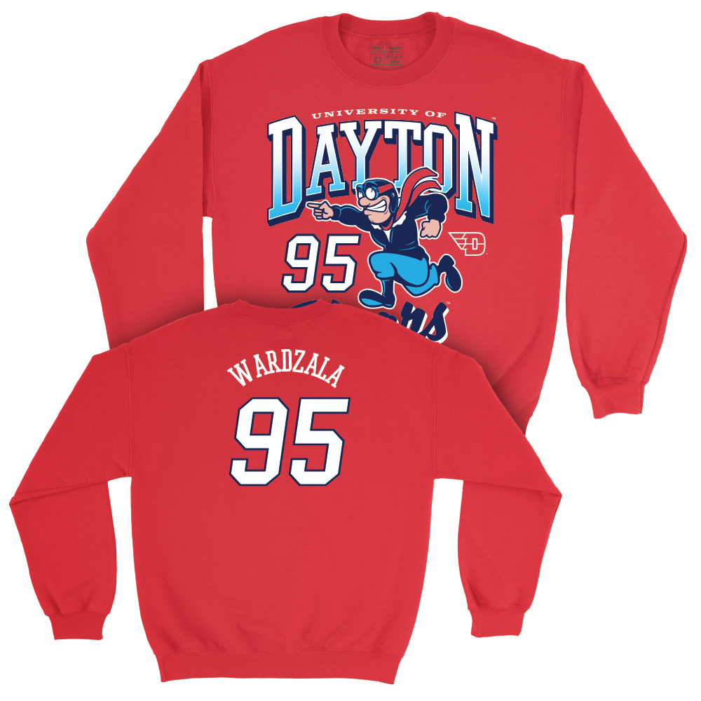 Dayton Football Red Rudy Crew - Jack Wardzala Youth Small