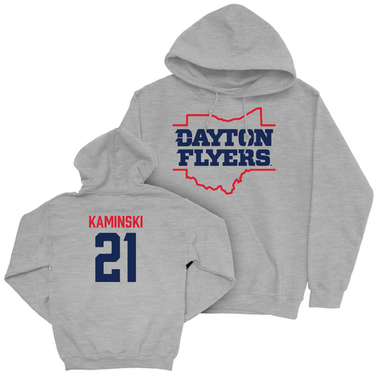 Dayton Women's Volleyball Sport Grey State Hoodie - Karissa Kaminski Youth Small