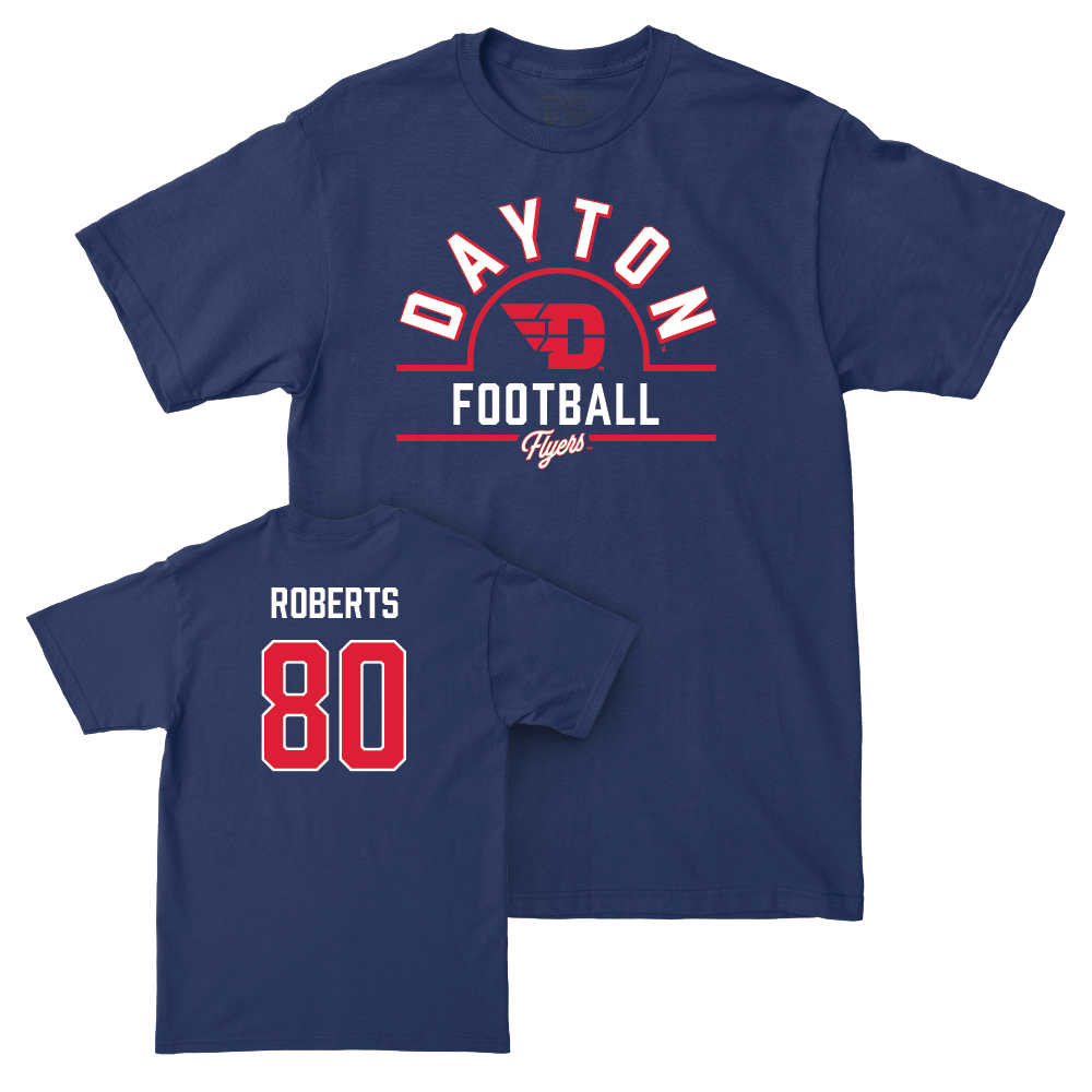 Dayton Football Navy Arch Tee - Kevin Roberts Youth Small