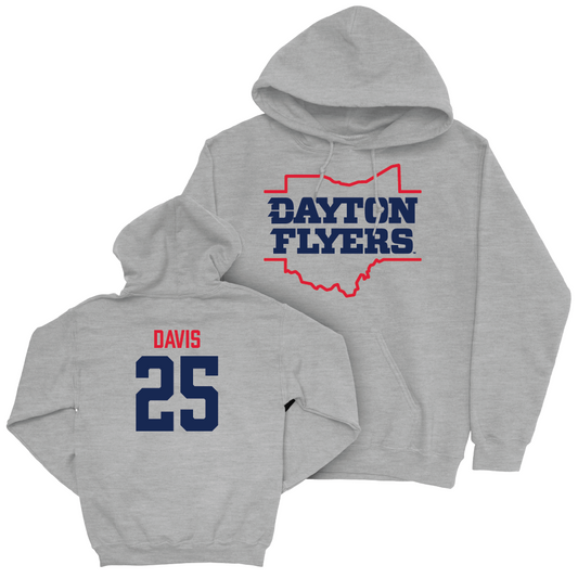 Dayton Football Sport Grey State Hoodie - Logan Davis Youth Small