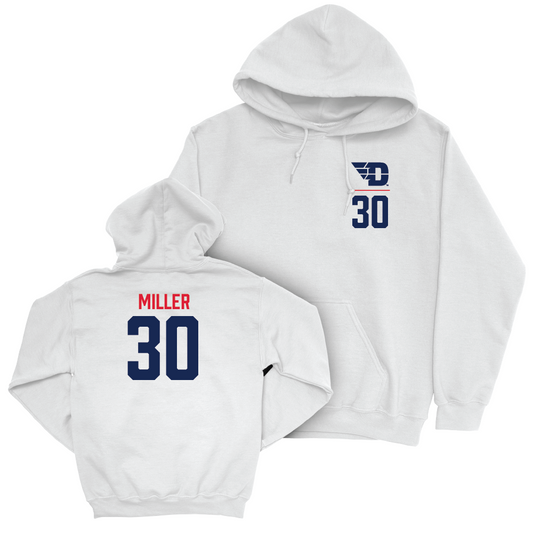 Dayton Football White Logo Hoodie - Logan Miller Youth Small