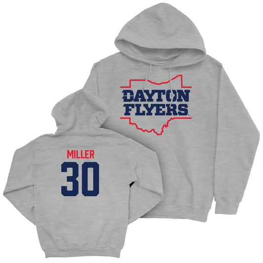 Dayton Football Sport Grey State Hoodie - Logan Miller Youth Small