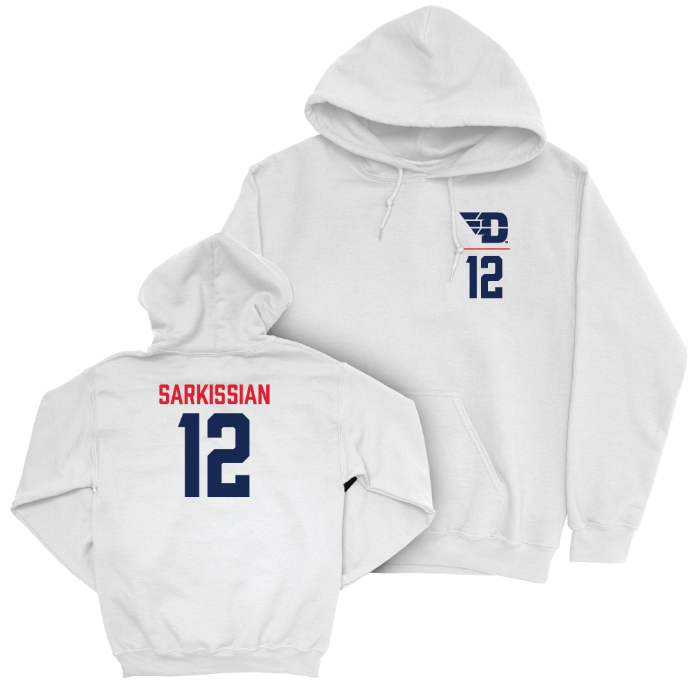 Dayton Women's Volleyball White Logo Hoodie - Liana Sarkissian Youth Small