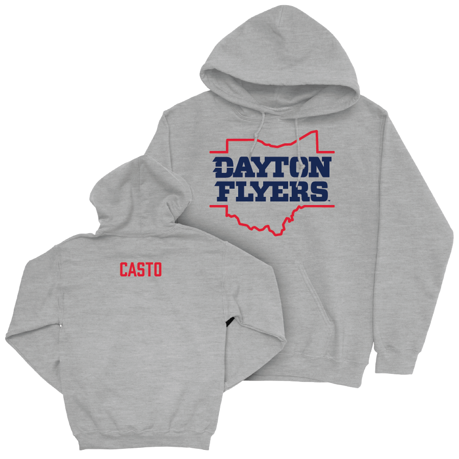 Dayton Women's Rowing Sport Grey State Hoodie - Madeleine Casto Youth Small