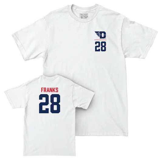 Dayton Football White Logo Comfort Colors Tee - Michael Franks Youth Small