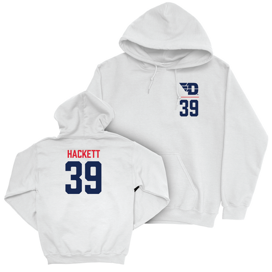 Dayton Football White Logo Hoodie - Mason Hackett Youth Small