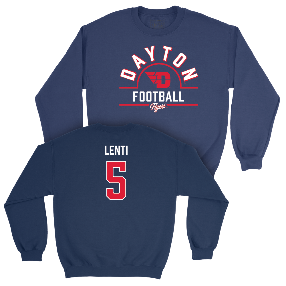 Dayton Football Navy Arch Crew - Matt Lenti Youth Small