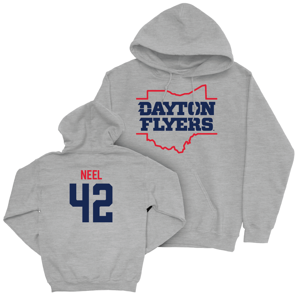 Dayton Football Sport Grey State Hoodie - Michael Neel Youth Small