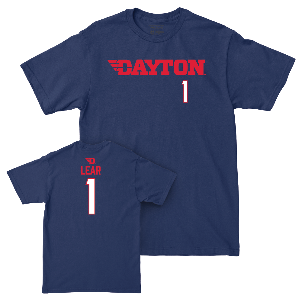 Dayton Women's Basketball Navy Wordmark Tee - Nayo Lear Youth Small