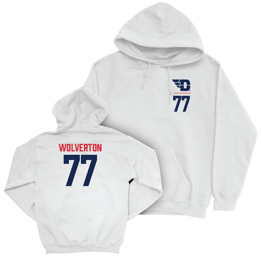 Dayton Football White Logo Hoodie - Richard Wolverton Youth Small