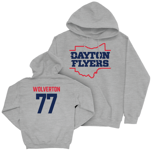 Dayton Football Sport Grey State Hoodie - Richard Wolverton Youth Small