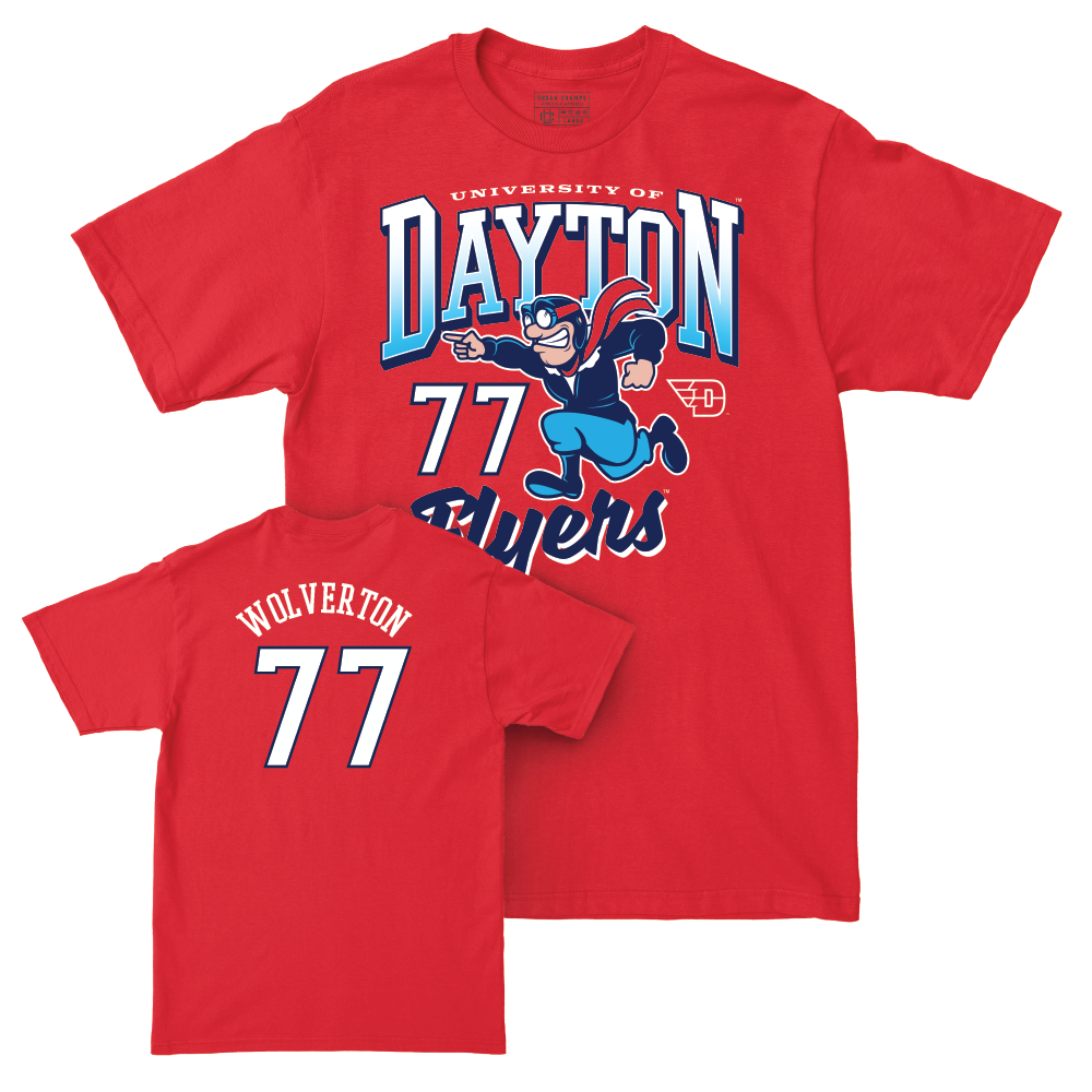 Dayton Football Red Rudy Tee - Richard Wolverton Youth Small