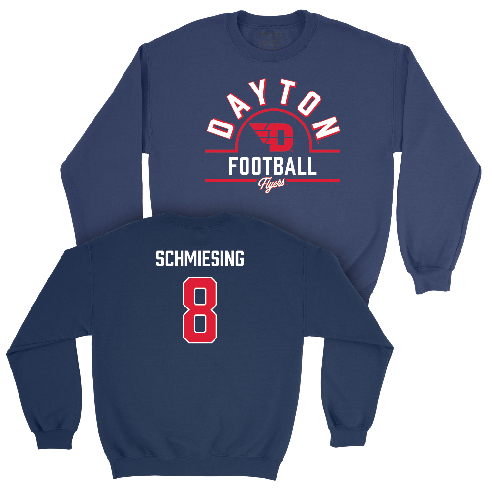 Dayton Football Navy Arch Crew - Sam Schmiesing Youth Small