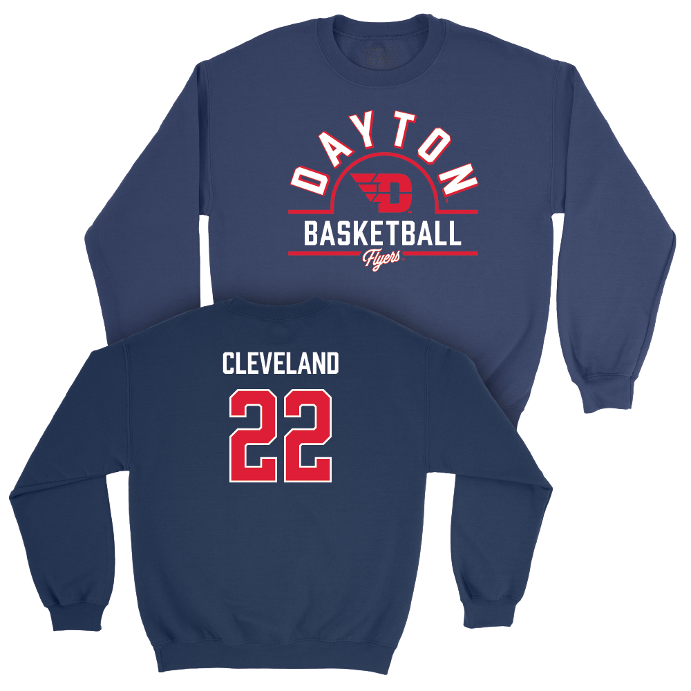 Dayton Women's Basketball Navy Arch Crew - Saija Cleveland Youth Small