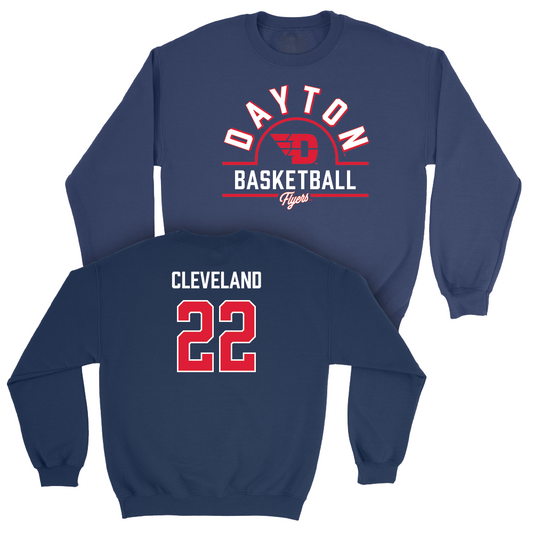 Dayton Women's Basketball Navy Arch Crew - Saija Cleveland Youth Small