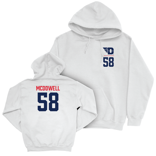 Dayton Football White Logo Hoodie - Zachary McDowell Youth Small