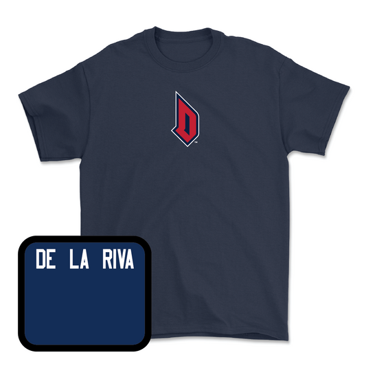 Duquesne Track & Field Navy Monogram Tee - Samuel de la Riva