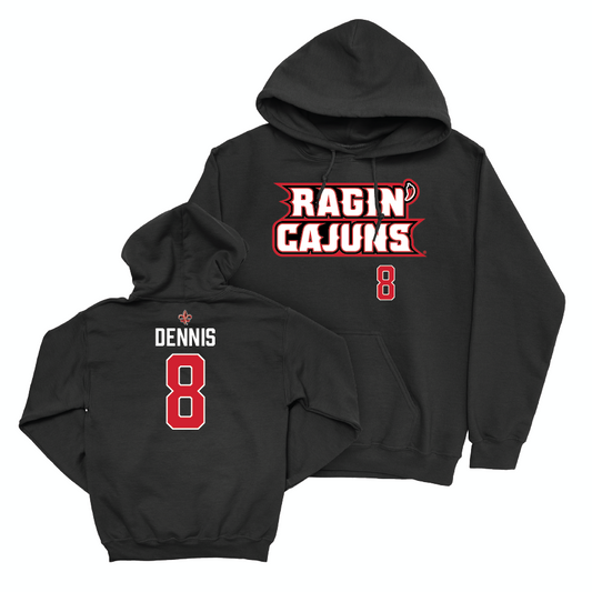 Louisiana Football Black Ragin' Cajuns Hoodie  - Rahji Dennis