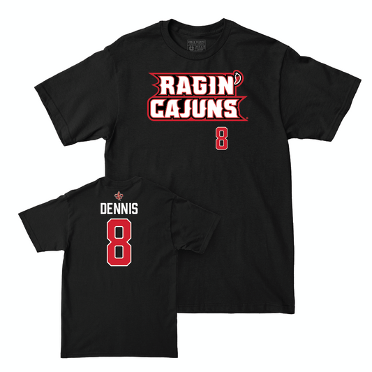 Louisiana Football Black Ragin' Cajuns Tee  - Rahji Dennis