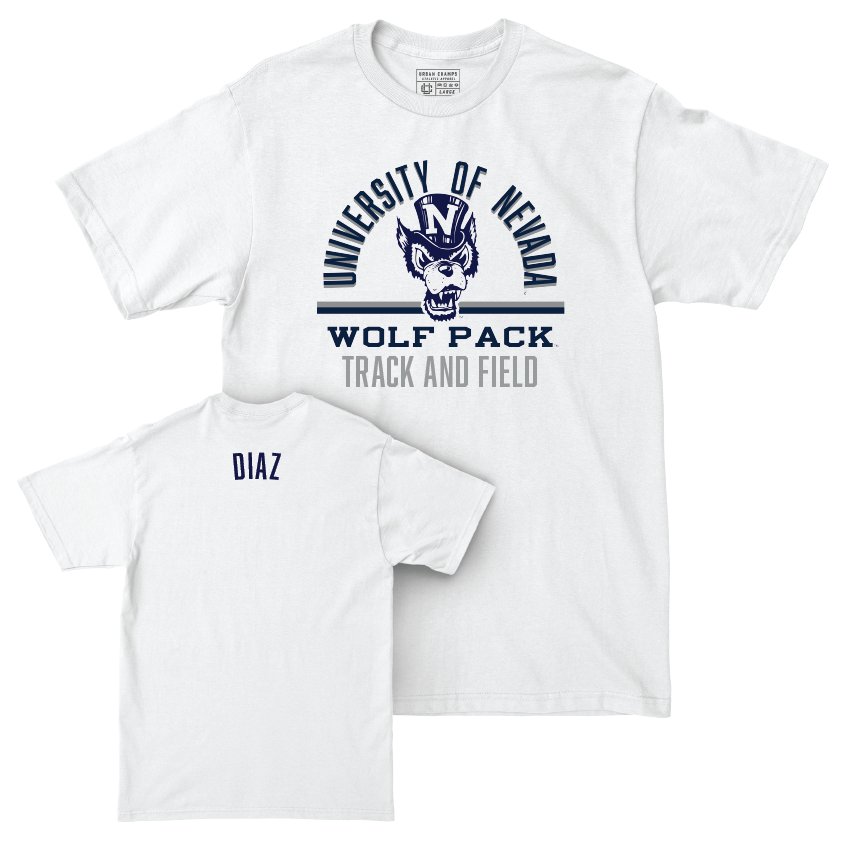 Nevada Women's Track & Field White Classic Comfort Colors Tee  - Leylah Diaz