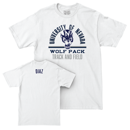 Nevada Women's Track & Field White Classic Comfort Colors Tee  - Leylah Diaz