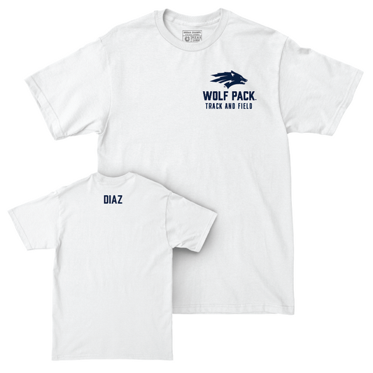 Nevada Women's Track & Field White Logo Comfort Colors Tee  - Leylah Diaz