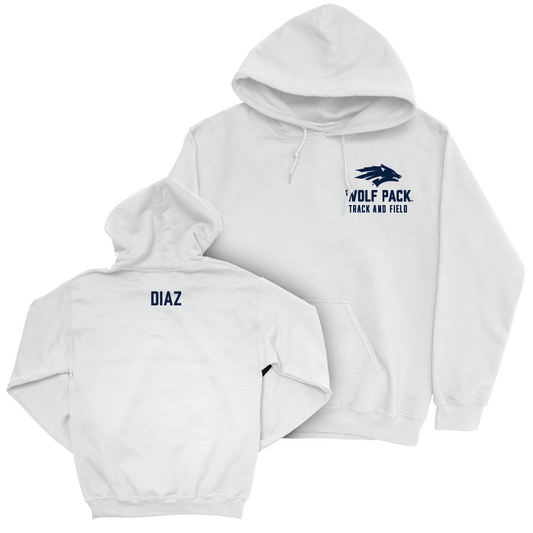 Nevada Women's Track & Field White Logo Hoodie  - Leylah Diaz