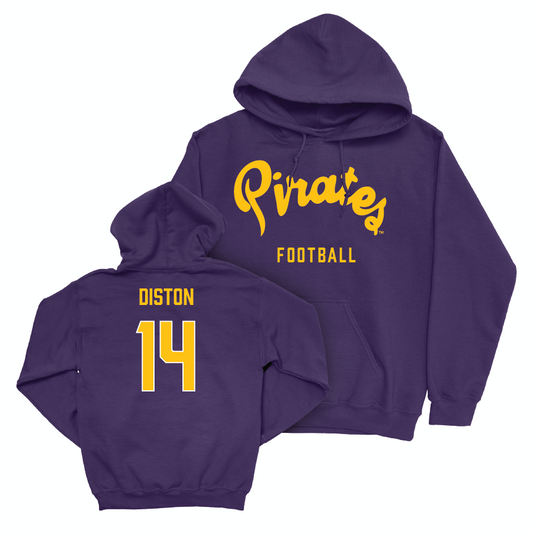 East Carolina Football Purple Script Hoodie   - Daylyn Diston