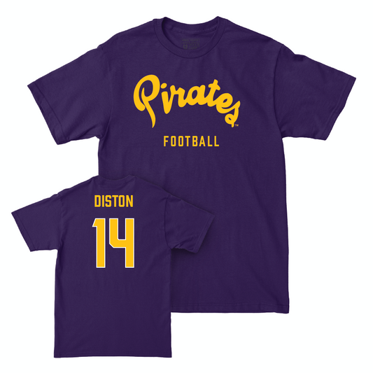 East Carolina Football Purple Script Tee   - Daylyn Diston