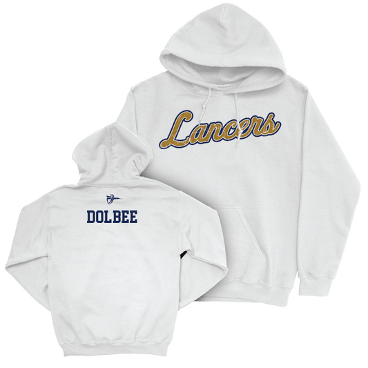 CBU Women's Cheerleading White Script Hoodie   - Sydnie Dolbee