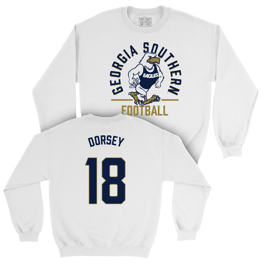 Georgia Southern Football White Classic Crew  - Kenneth Dorsey