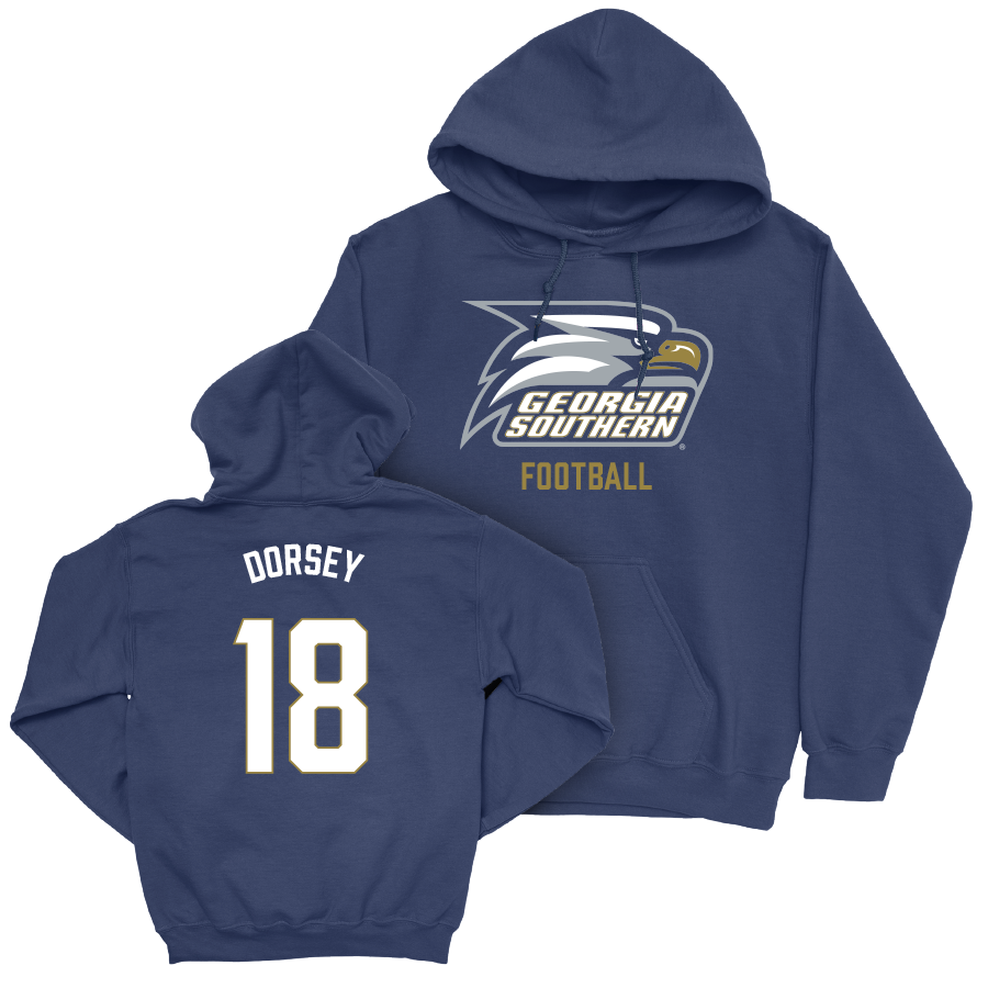 Georgia Southern Football Navy Staple Hoodie  - Kenneth Dorsey